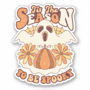 Adesivo Retro Groovy Spooky Season Halloween
