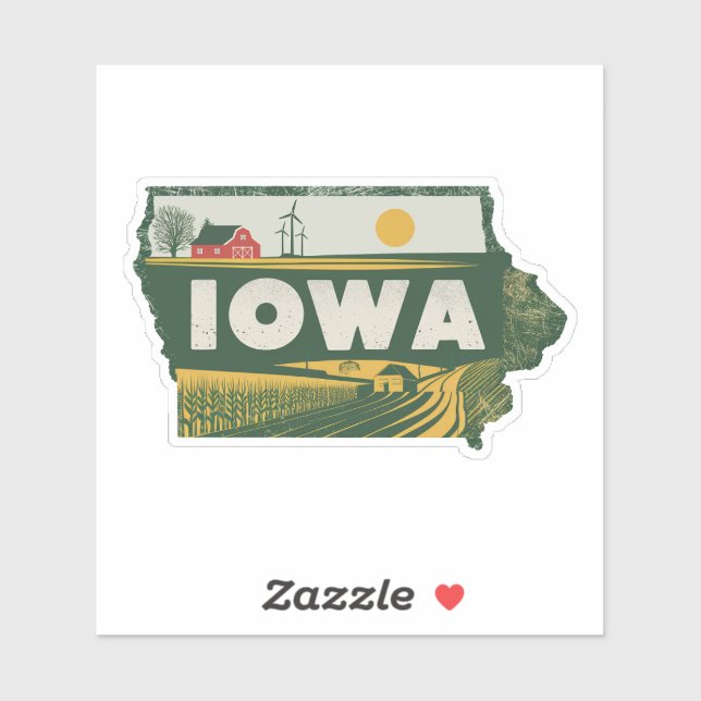 Adesivo Retro Iowa Sticker (Folha)