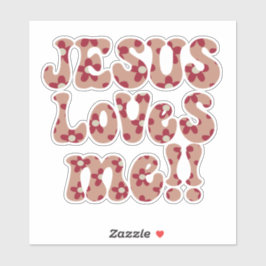 Adesivo Retro Jesus me ama