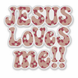 Adesivo Retro Jesus me ama