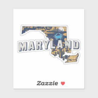 Adesivo Retro Maryland Sticker