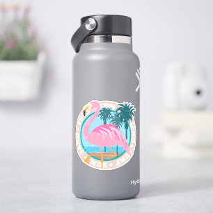 Adesivo Retro Miami Beach Look Flamingo Sticker