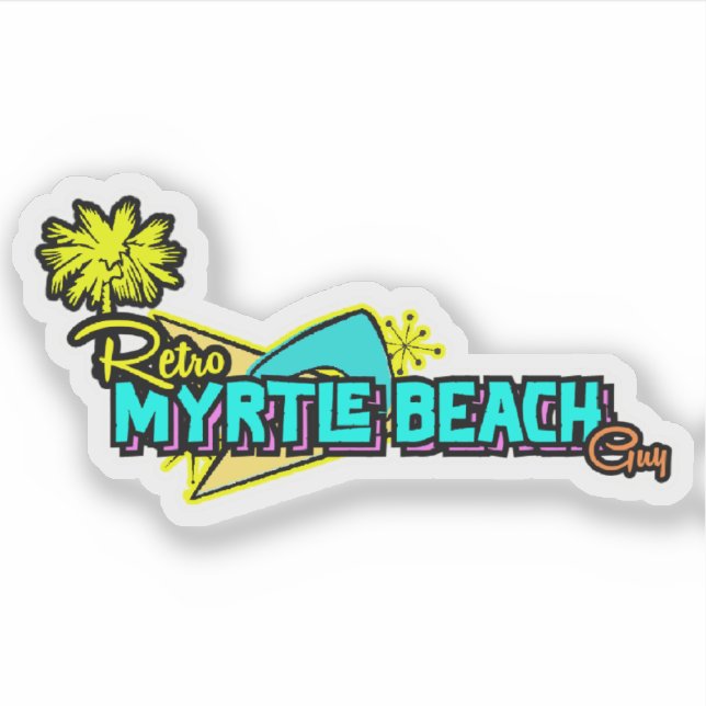 Adesivo Retro Myrtle Beach Cara (Frente)