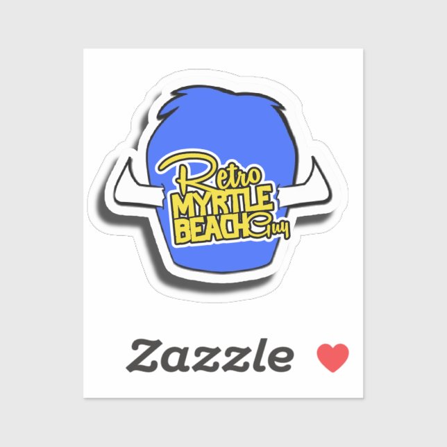 Adesivo Retro Myrtle Beach Cara Lodge Hat (Folha)