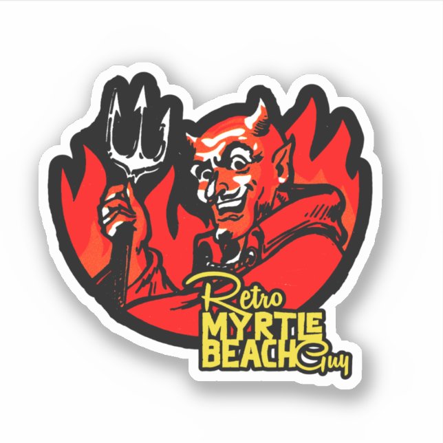 Adesivo Retro Myrtle Beach Devil (Frente)