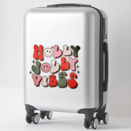 Adesivo Retro Natal Holly Jolly Vibes Feriados de Trendy