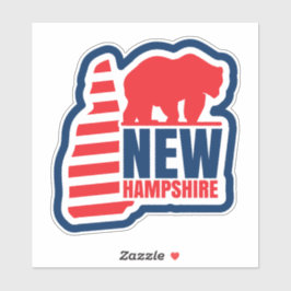 Adesivo Retro New Hampshire State Flag