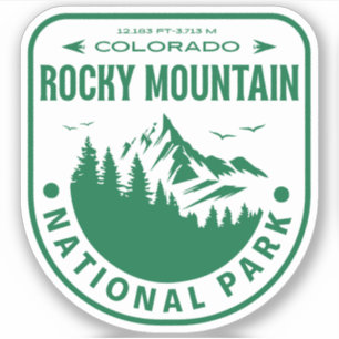 Adesivo Retro Parque Nacional Rocky Mountain Colorado cami