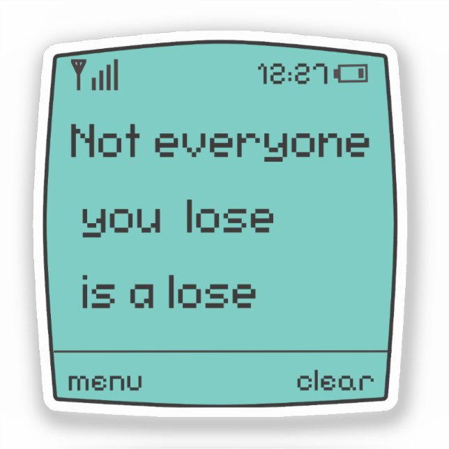 Adesivo  Retro Pixel Art Cell Phone Sticker (Frente)