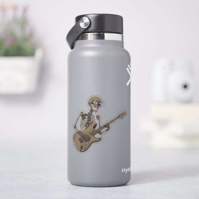Adesivo Retro Rock Skeleton Guitar Graphic (HidroFlask)