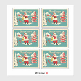 Adesivo Retro Santa Wonderland Holiday Card