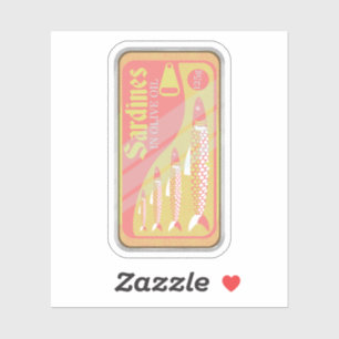 Adesivo Retro Sardinhas Poster