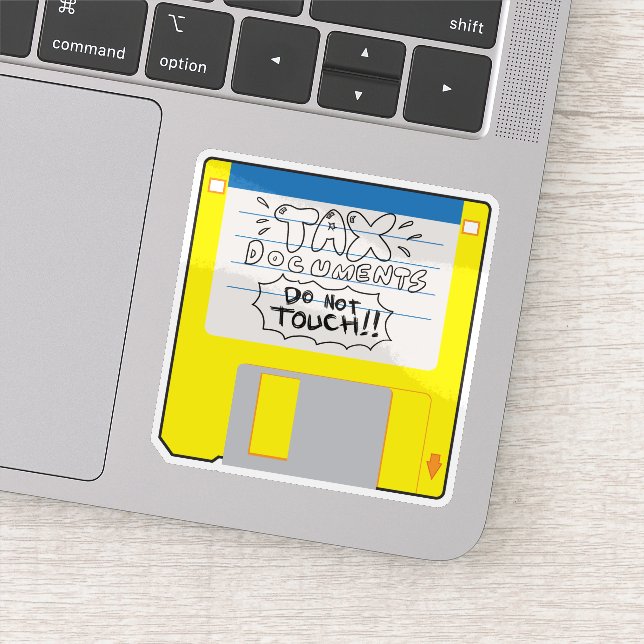 Adesivo Retro Secret Files Floppy Disk (Detalhe)