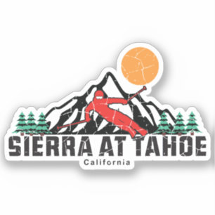 Adesivo Retro Sierra No Tahoe Ski