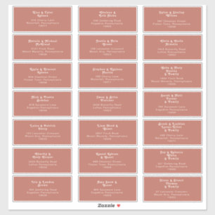 Adesivo Retro Simples Vibes Antigo Endereço de Convidado d