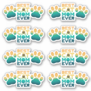 Adesivo Retro Sunset Photo Best Cat Mãe