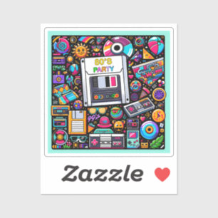 Adesivo Retro Tech Playground: Uma Odisseia Nostálgica Dos