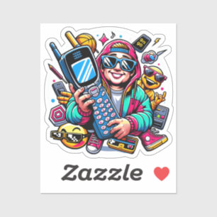 Adesivo Retro Tech Playground: Uma Odisseia Nostálgica Dos