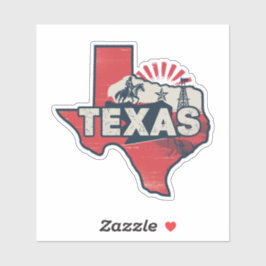 Adesivo Retro Texas State Car Sticker