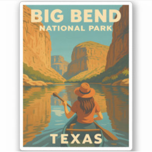 Adesivo Retro Viagens vintage Big Bend National Park Texas