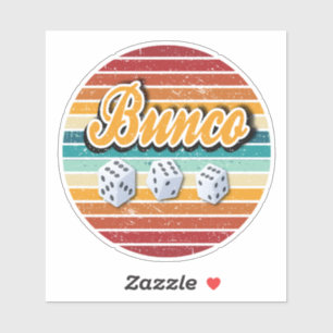 Adesivo Retro Vintage Dice Bunco Player