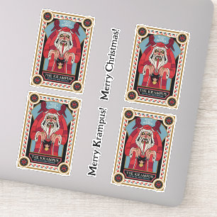 Adesivo Retro Vintage Krampus e o Velho Natal Negro