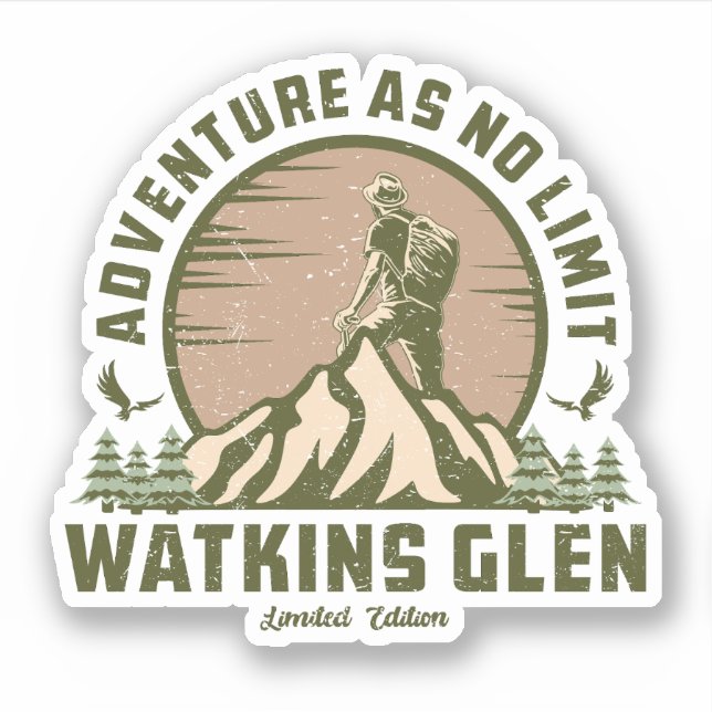 Adesivo Retro Watkins Glen Hike (Frente)