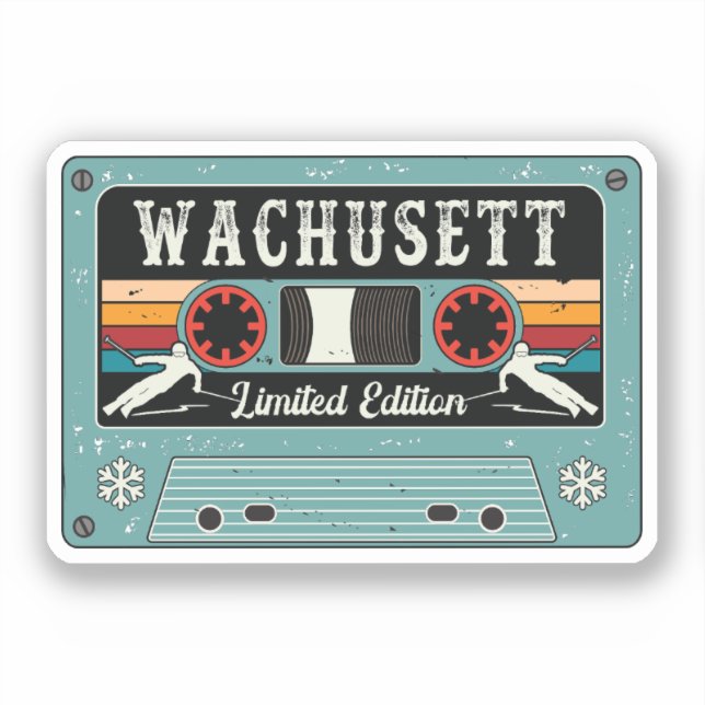 Adesivo Retro WhMassachusetts Mountain Ski Sticker (Frente)