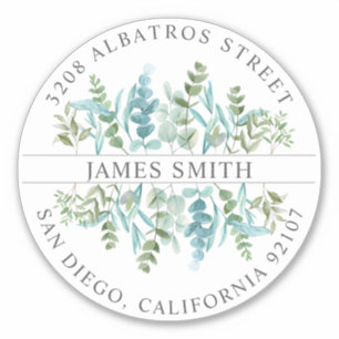 Adesivo ReturnAddress Personalizado I Eucalyptus