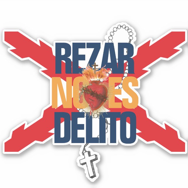 ADESIVO REZAR NO ES DELITO (Frente)