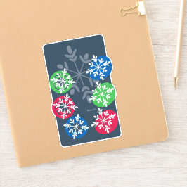 Adesivo RGB Snowflakes on Gray