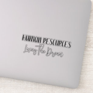 Adesivo RH Recursos Humanos Vivendo o Sonho Engraçado