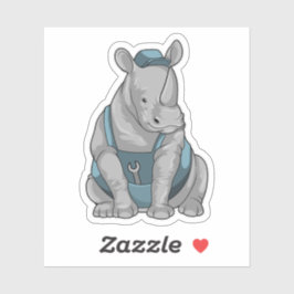 Adesivo Rhino como artesão com Wrench