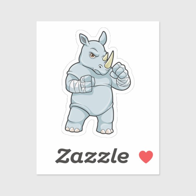 Adesivo Rhino como Boxer em Boxing (Folha)