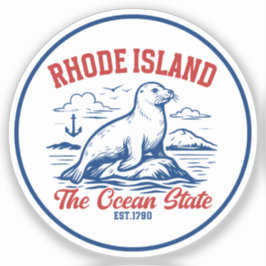 Adesivo Rhode Island Ocean State Seal Design