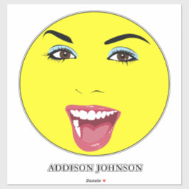 Adesivo Ria: Mulher Bonito Glamourous Chic Yellow Name 14"