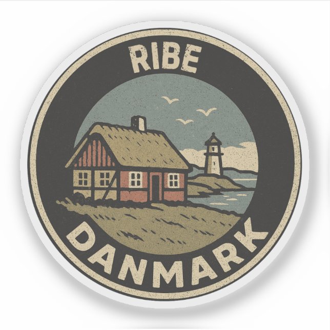 Adesivo Ribe, Dinamarca Danmark (Frente)