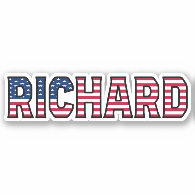 Adesivo Richard Name Vorname USA Sticker Stickerset (Frente)