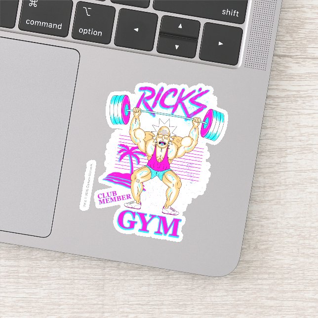 Adesivo RICK E MORTY™ | Membro do Clube de Gym Rick (Detalhe)