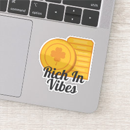 Adesivo Rico Em Vibrações Moedas de Ouro do Dia de São Pat
