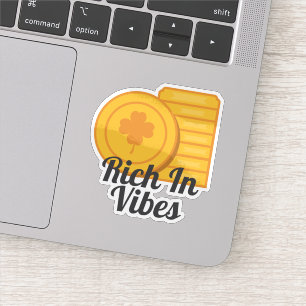 Adesivo Rico Em Vibrações Moedas de Ouro do Dia de São Pat