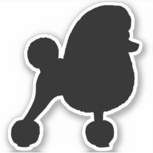 Adesivo Rico Toy Poodle Dog Silhout Vinyl Sticker