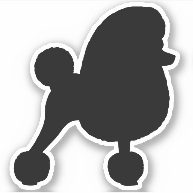 Adesivo Rico Toy Poodle Dog Silhout Vinyl Sticker (Frente)