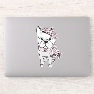 Adesivo Rico Winter French Bulldog Vinyl Sticker