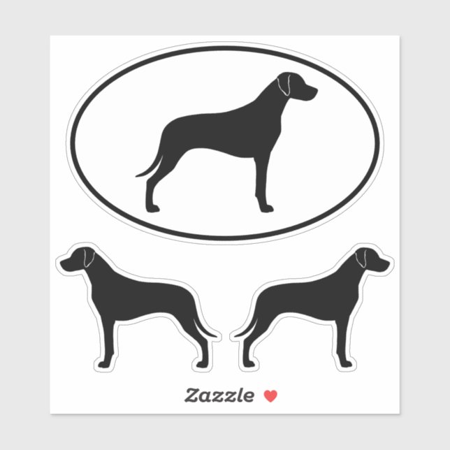 Adesivo Ridgeback Dog Silhouettes Vinil Stickers (Folha)