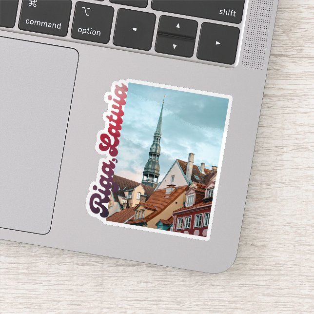 Adesivo Riga Old Town photo, Latvia souvenir, laptop (Detalhe)