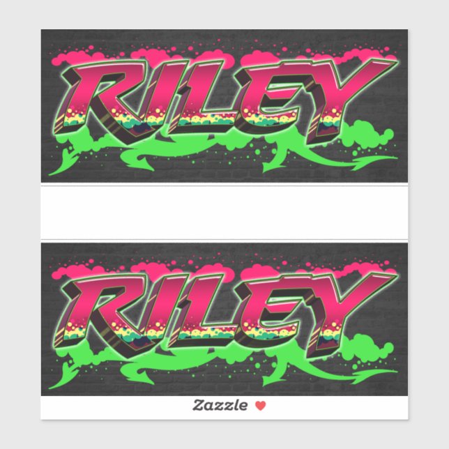Adesivo Riley Vorname Name Graffiti Aufkleber Sticker (Folha)