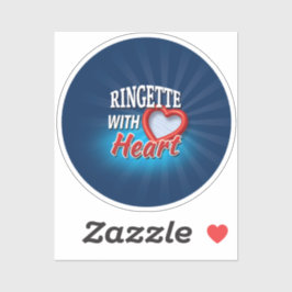 Adesivo 'Ringette with Heart'