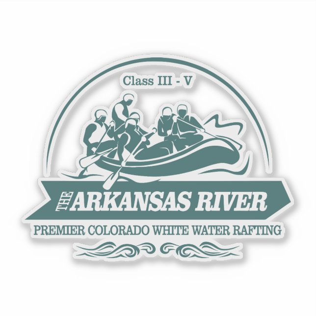 Adesivo Rio Arkansas (rafting2) (Frente)