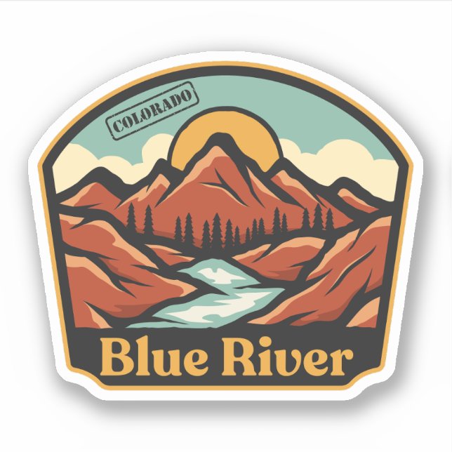 Adesivo Rio Azul, Colorado (Frente)